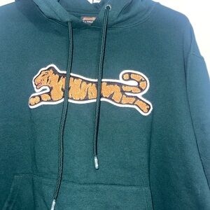 Le Tigre Green Hoodie & Matching Pants with felt Tiger Logo *pristine condition*